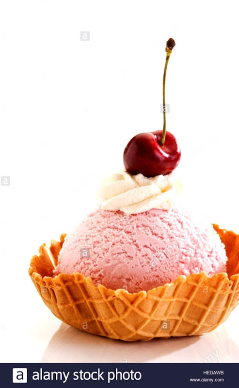 Ice Cream Cherry With Wafer