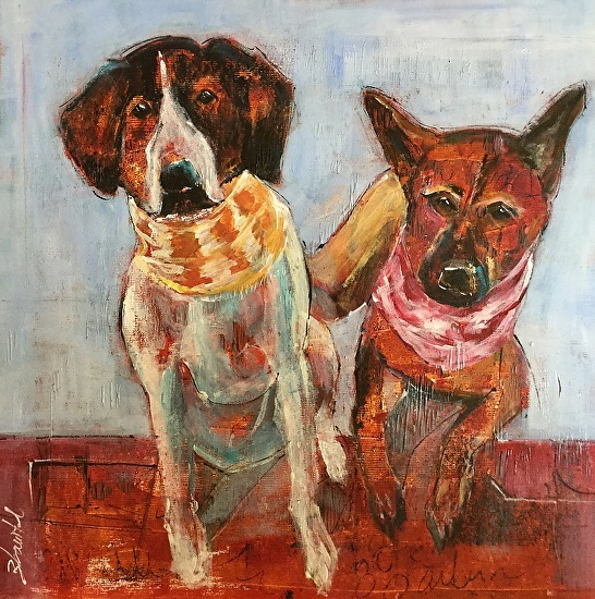 Carolyn Zbavitel Artist Pet Portrait, Dog Painting,Contemporary Fine