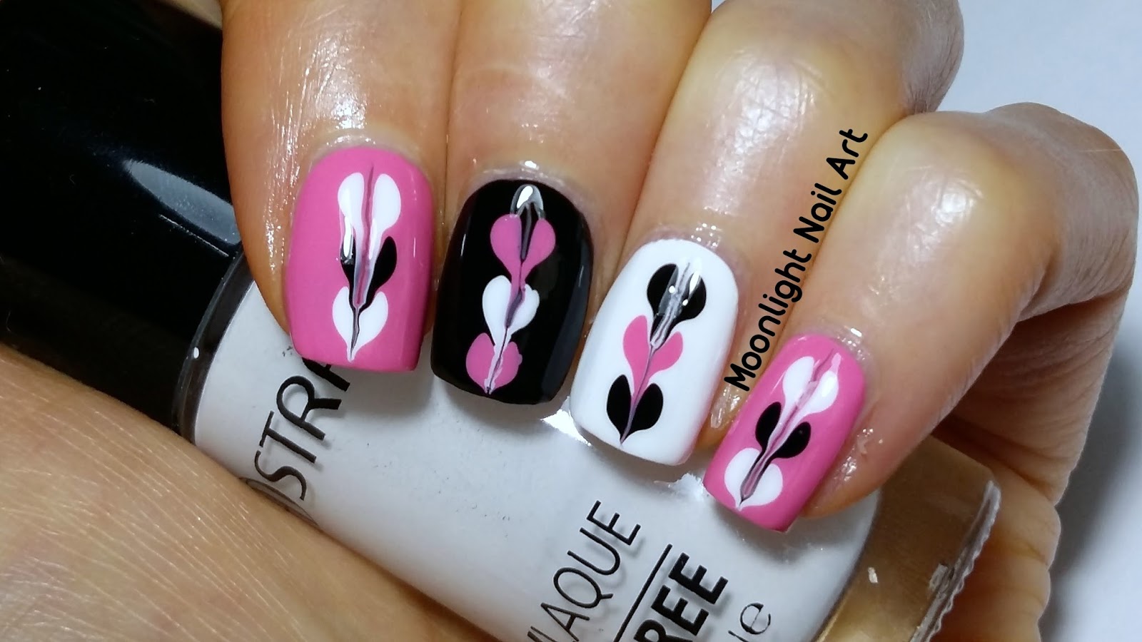 Drag Marble Nail Art with Hearts - wide 7