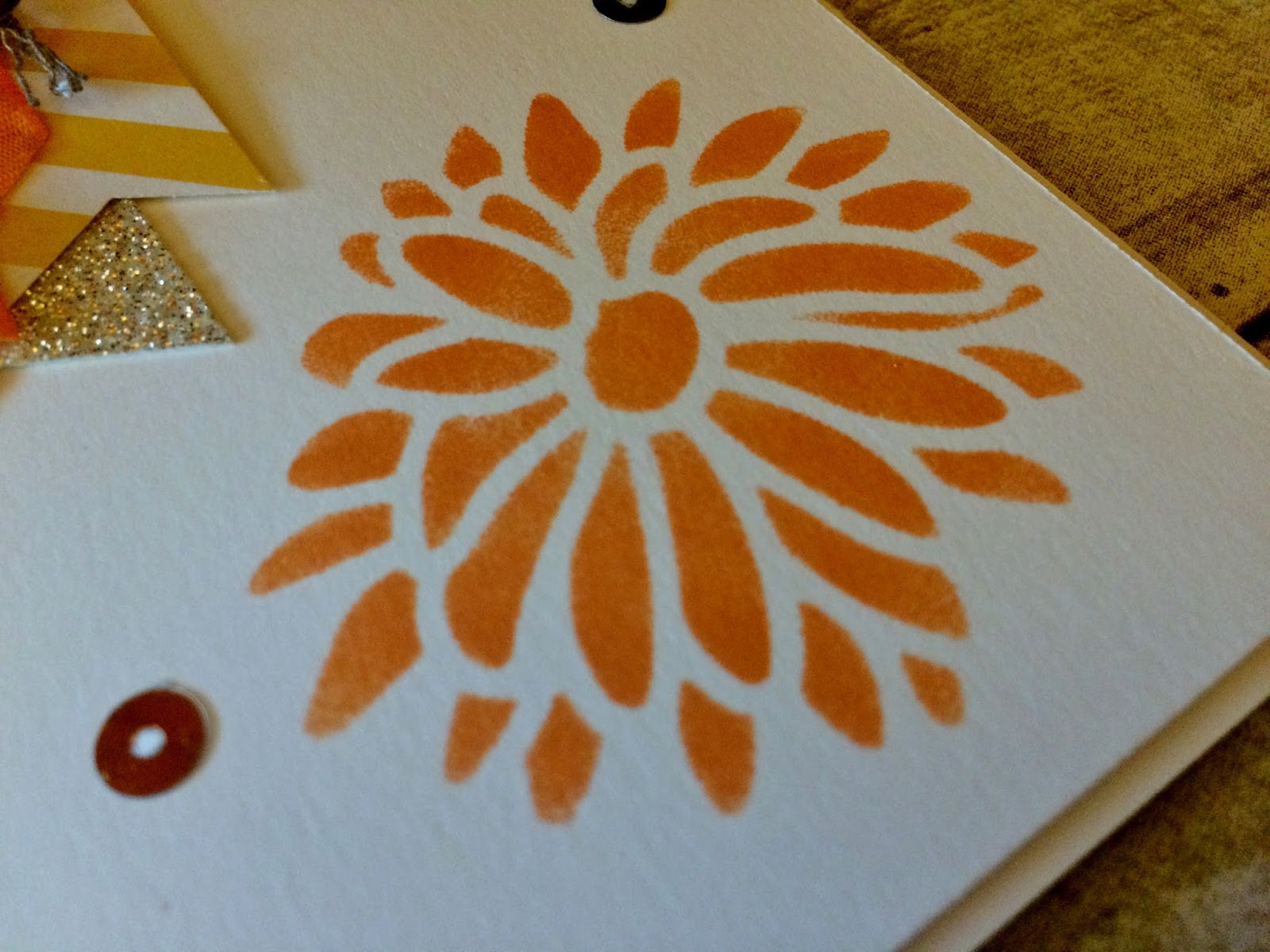 Kards by Kadie Stencil Card With DieCut Flower