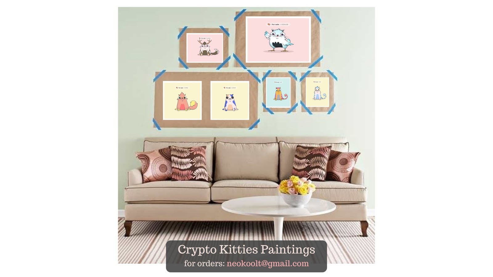 Crypto Kitties Art Gallery - Cat Paintings