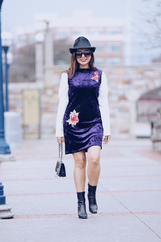 Game of Trends by Mari Estilo Wearing:  Purple Dress: JollyChic White Blouse: Choies Boots: Nine West Black Dress: Neiman Marcus Tshirt: Aero Postale Boots: Ralph Lauren