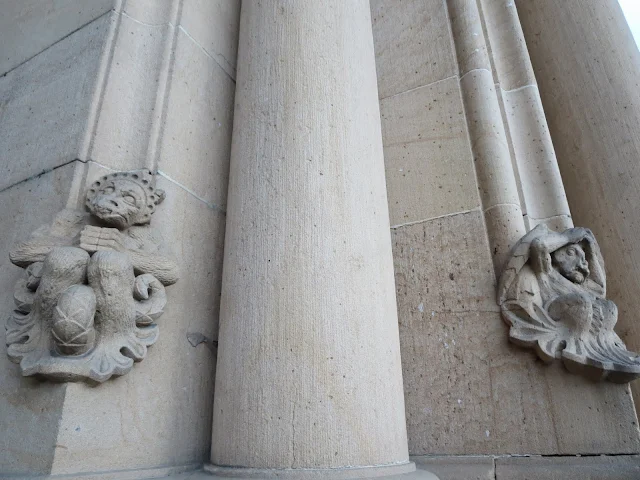 Monkey motifs on the columns of Speyer Cathedral