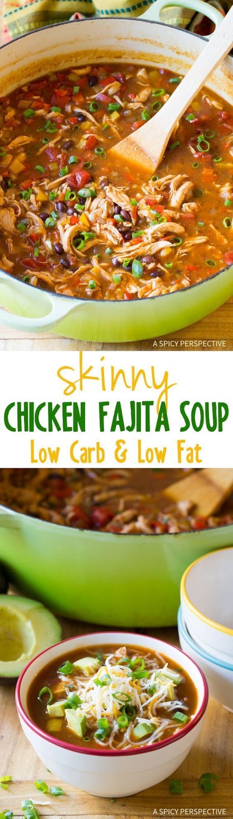 Skinny Chicken Fajita Soup