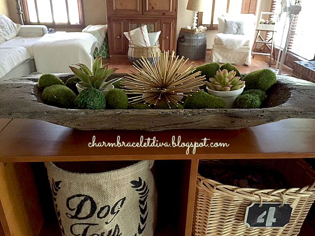 Succulents dough bowl display