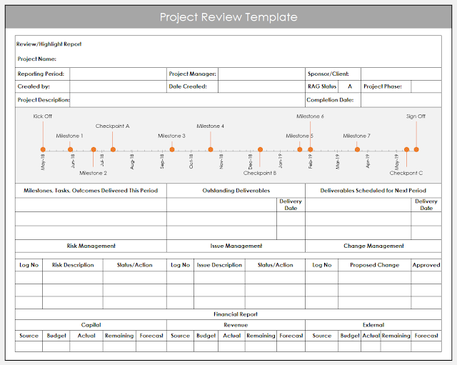 Excel Project Review Template