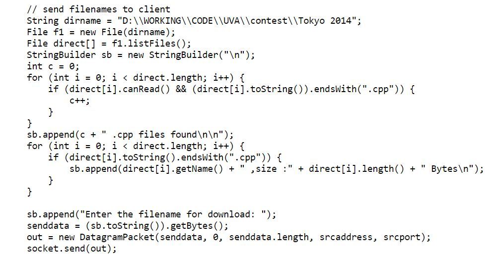 Sifat Shishir's Blog: Java File Transfer Using UDP Connection