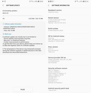 Samsung Galaxy S9 and S9 plus March Update