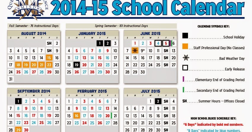 Keys to Success in Kindergarten: 2014-2015 Mesquite ISD Calendar