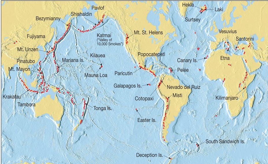 Volcano Distribution Map
