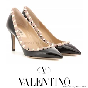 Princess Mary wears Valentino Rockstud patent leather pumps