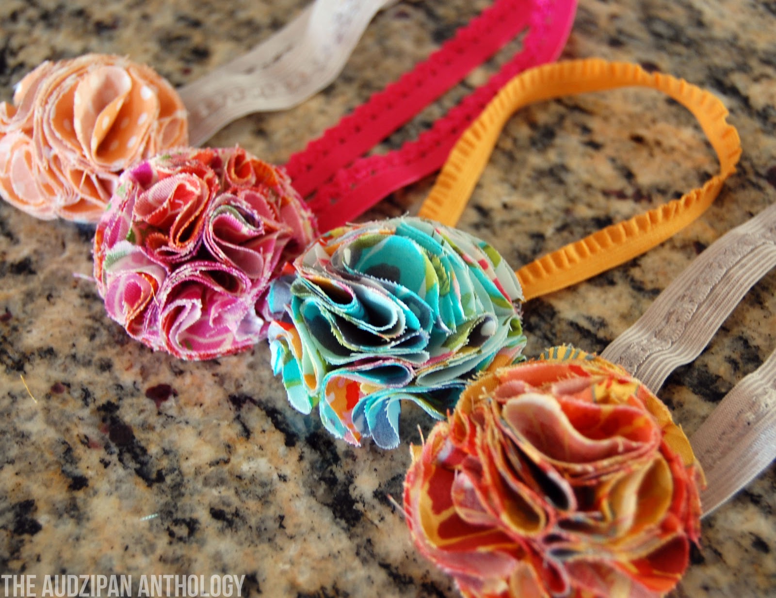 the audzipan anthology Fabric Pom Pom Headbands