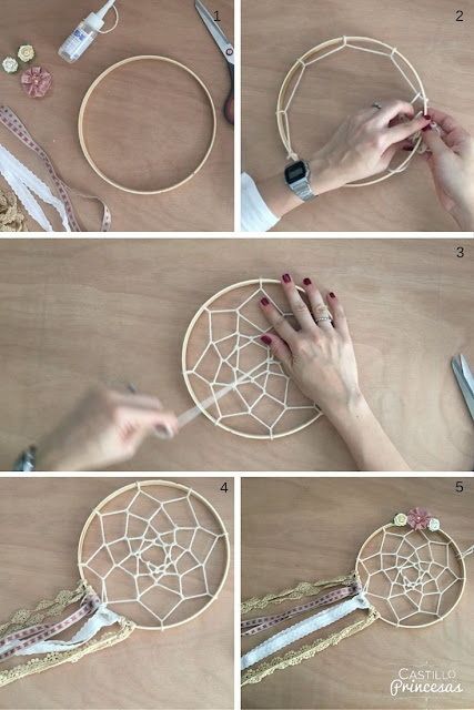 Cómo hacer un atrapasueños o dreamcatchers bohemio - El Cómo de las Cosas