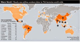 nike factories worldwide