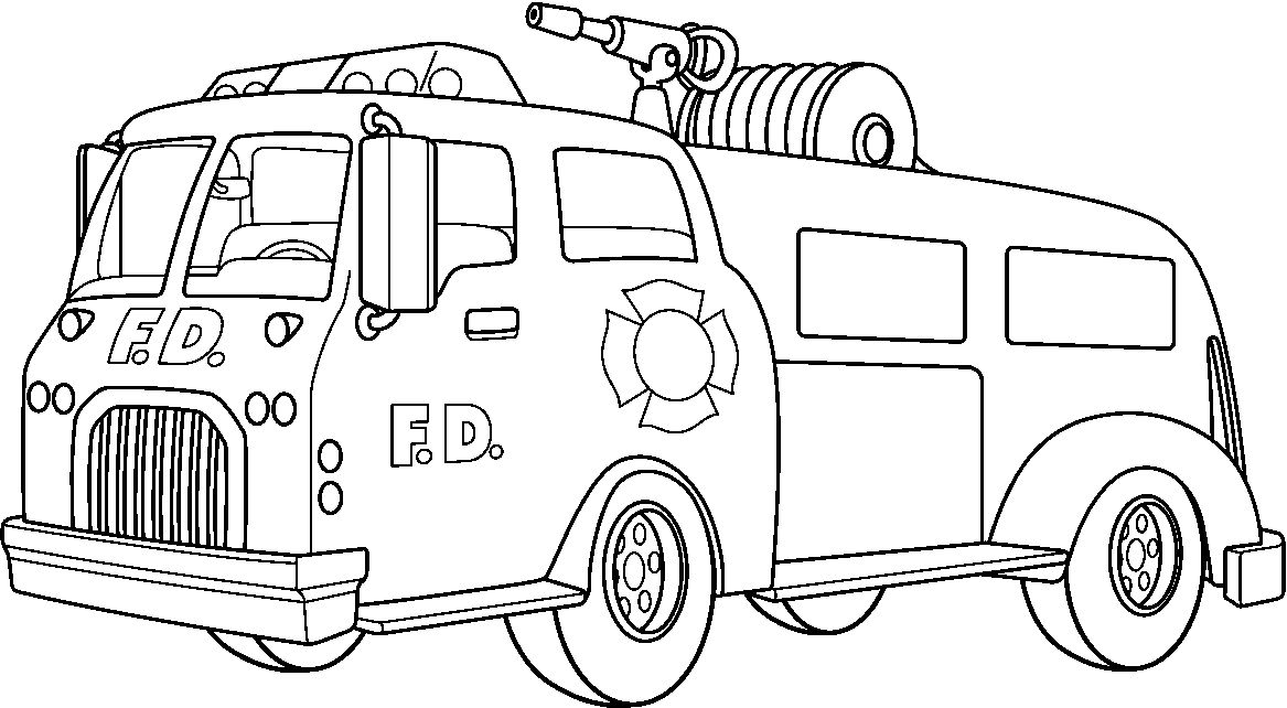 Dibujos De Camiones De Bomberos Para Colorear E Imprimir