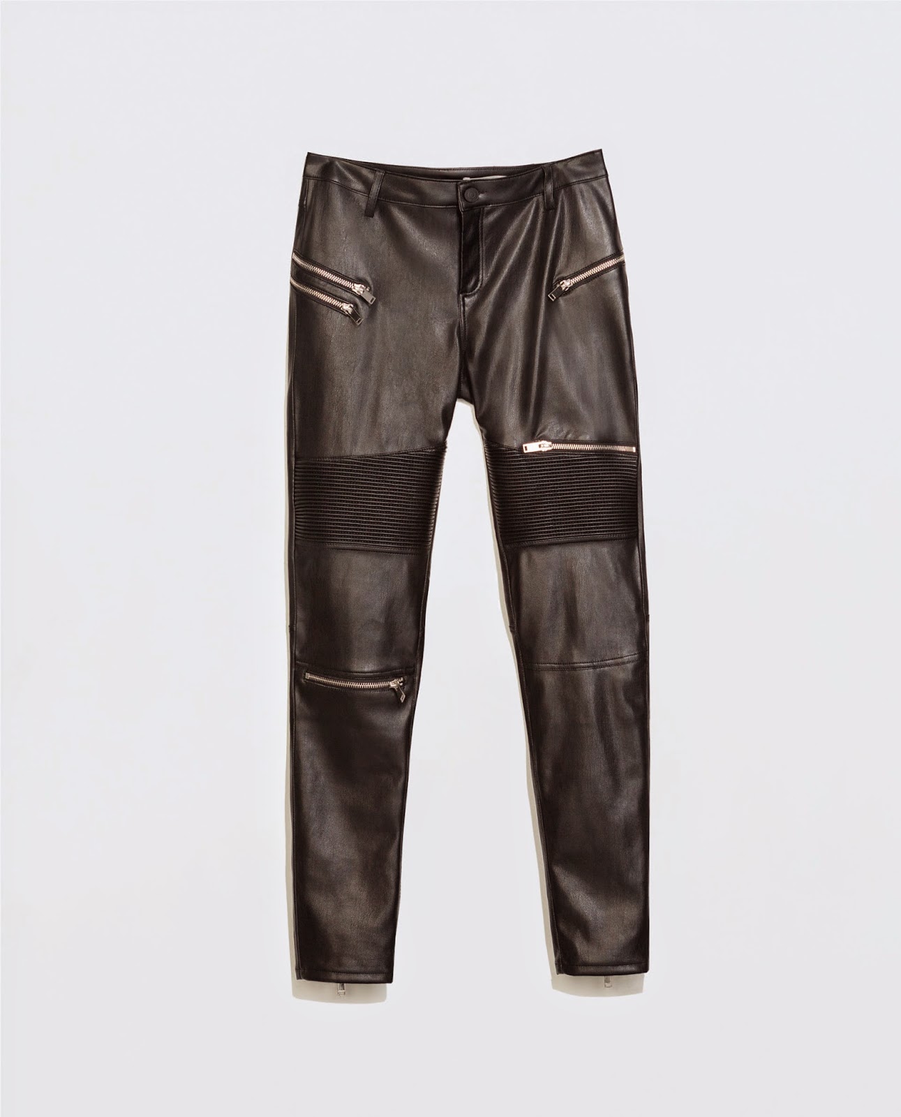 zara leather biker trousers
