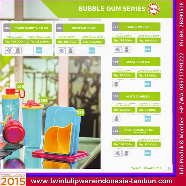Bubble Gum Series, Stack Carry & Go, Cocktail Bowl, Fridge Pitcher, Splash Bottle, Multi Tumbler, Midi Square & Fun