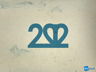 2012 Text Typography Blue Texture HD Wallpaper