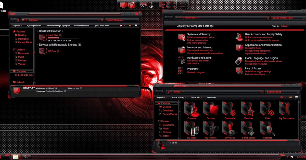 Hud Red Skinpack For Windows 7 8 8 1 Windows10 Themes I Cleodesktop