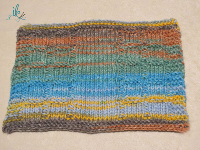 Strickmuster mit rechten und linken Maschen, Säulen stricken