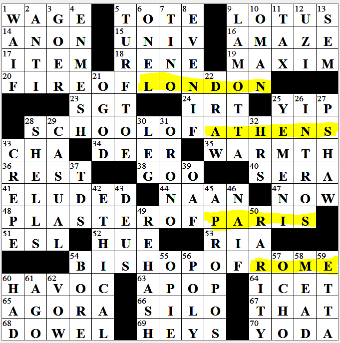 L.A.Times Crossword Corner Michael Dewey