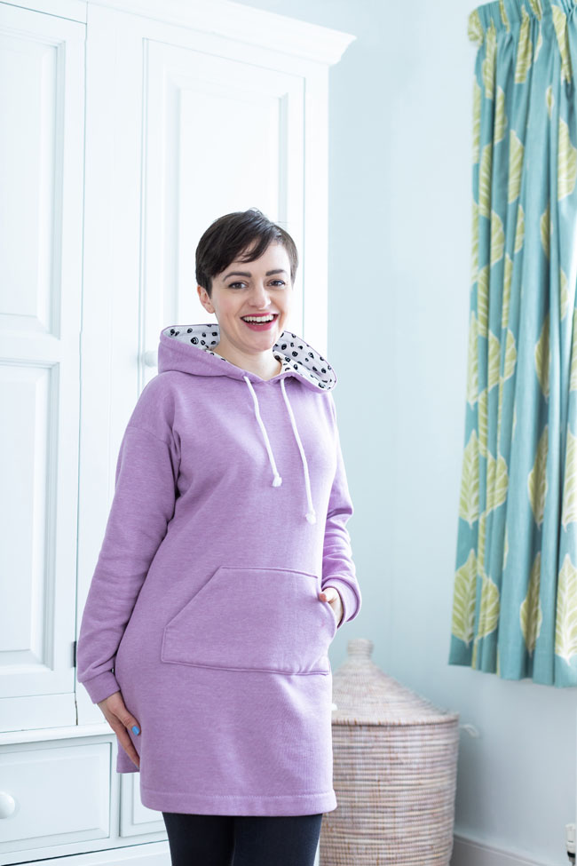 Snuggly Stella hoodie dress - Tilly and the Buttons