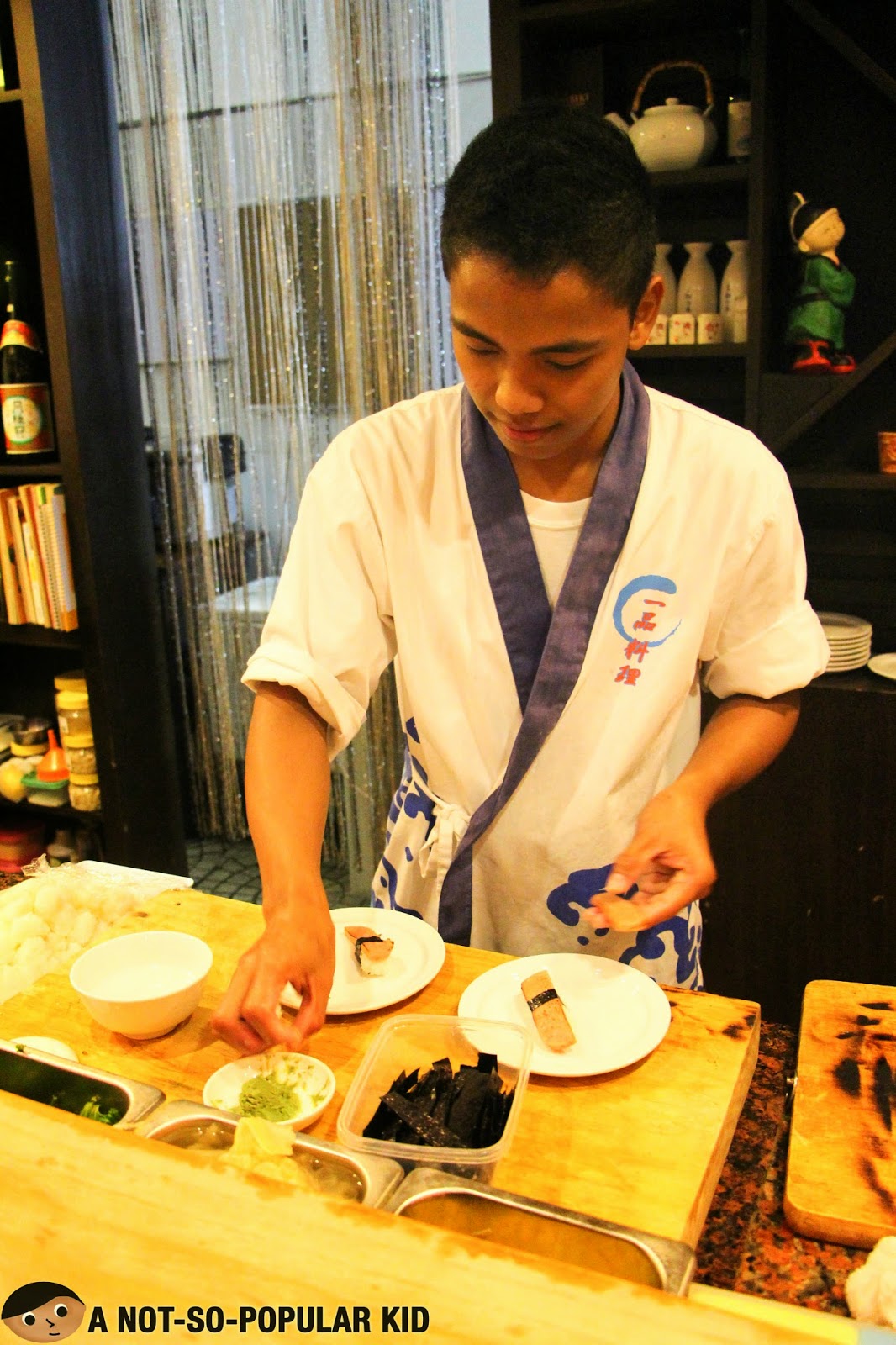 Preparing the Spam Sushi in Genji-M