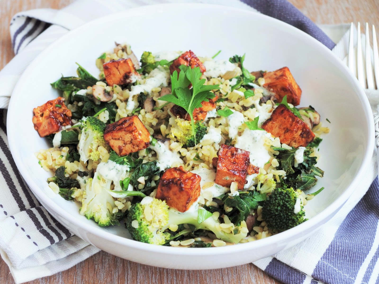 BBQ Tofu Protein Bowl Euphoric Vegan