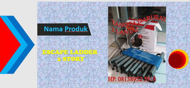 Escape Ladder Tangga Darurat 2 Lantai untuk Gempa Bumi dan Kebakaran Tangga Darurat - Escape Ladder 2 story