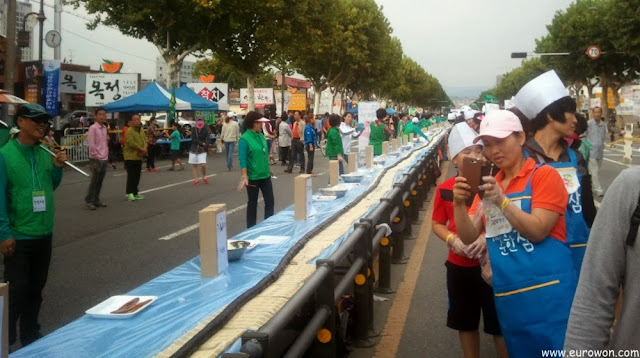 Nuevo récord de Corea de gimbap de mayor longitud