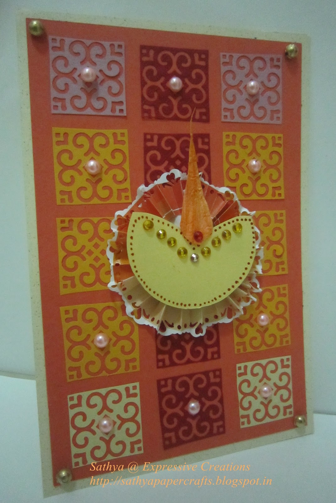 paperie expressions paper quilted diwali card 50th post