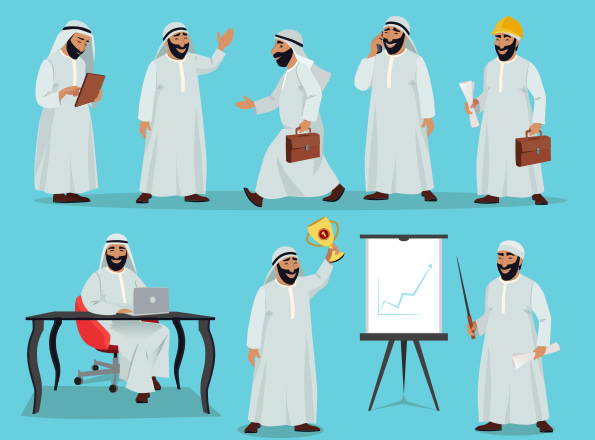 مجموعة شخصيات رجال أعمال عرب فكتور Arabian Businessman شفيق أكاديمي