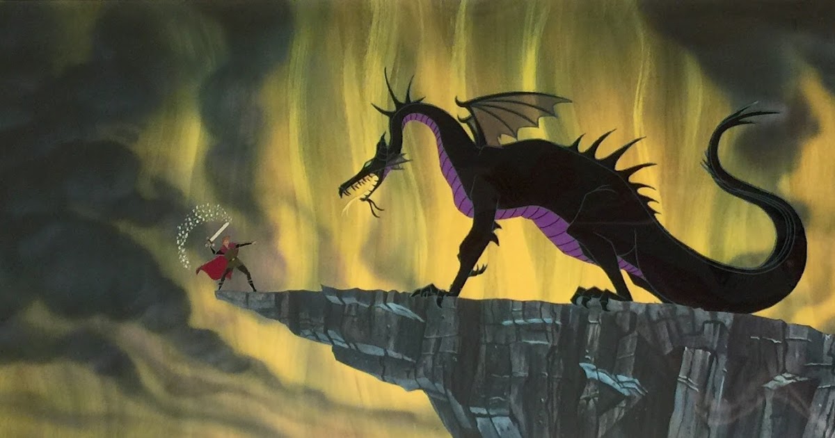 Animation Collection Original Production Animation Cel of Maleficent As The Dragon and Prince
