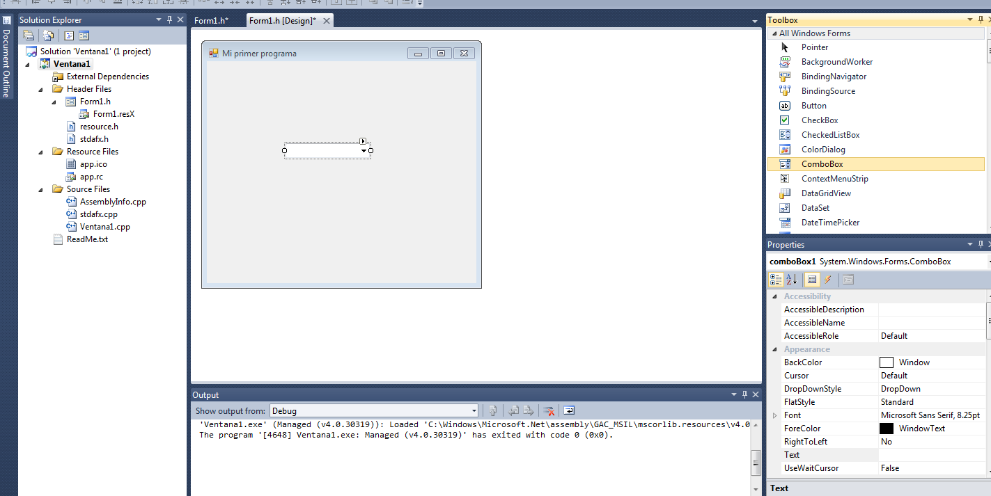 Herramientas Para Desarrollar Videojuegos en Español Combobox en