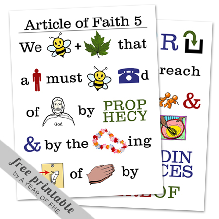 A Year of FHE: Article of Faith Poster No. 5