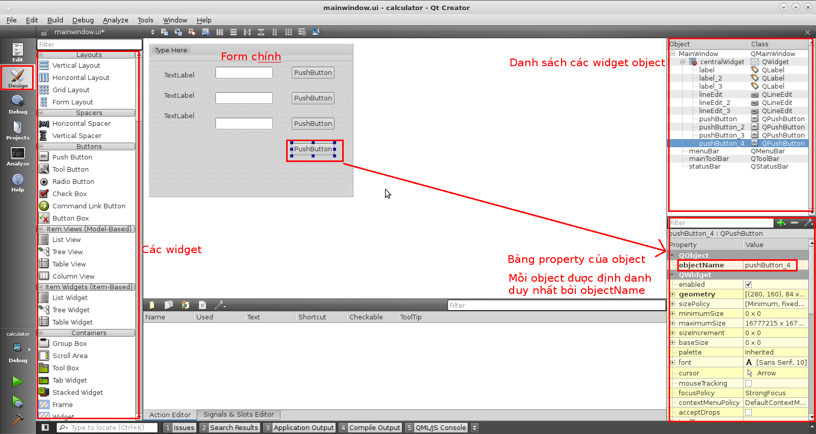 Sử dụng QT Creator để tạo giao diện
