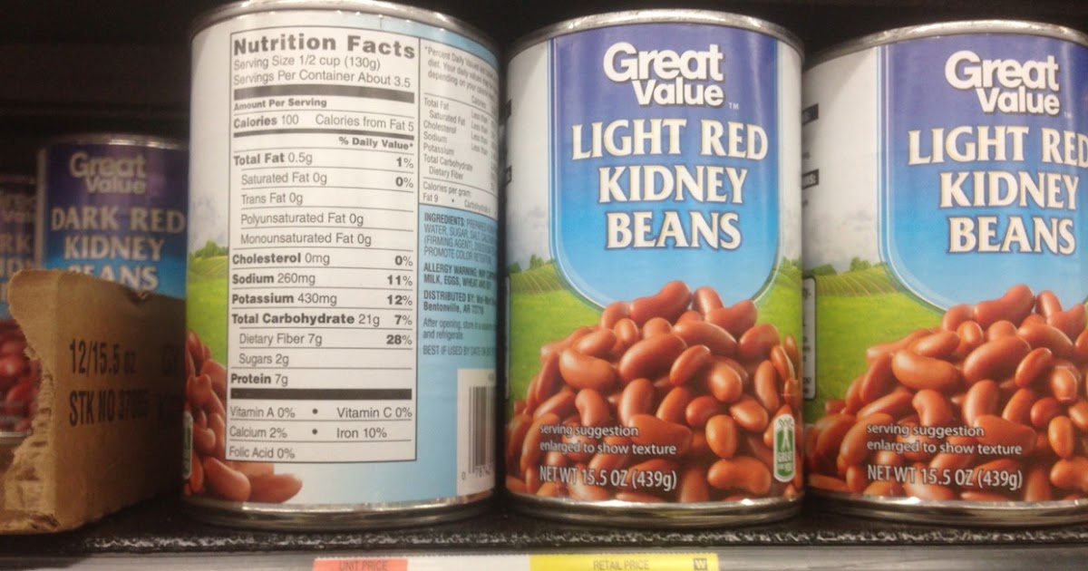 Healthy Grocery Light Red Kidney Beans, Great Value Walmart