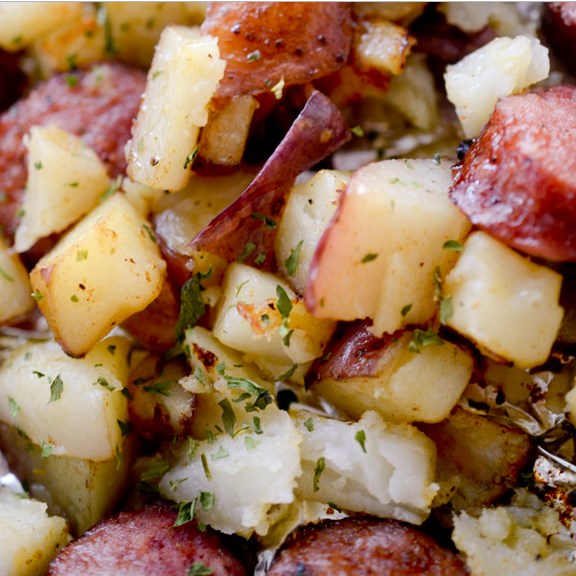 OVEN ROASTED SMOKED SAUSAGE AND POTATOES #veggies #easymeal OVEN ROASTED SMOKED SAUSAGE AND POTATOES #veggies #easymeal