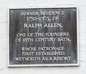 Plaque outside 2 Trinity Road, Weymouth