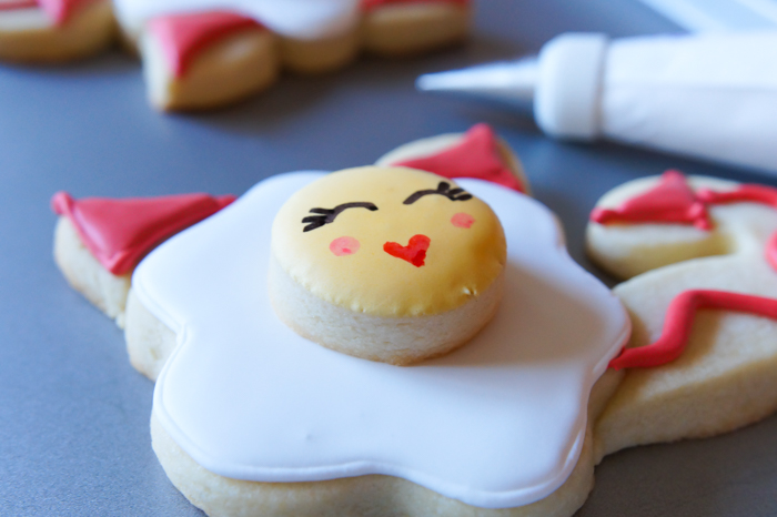 deviled egg decorated cookies, so cute for halloween!