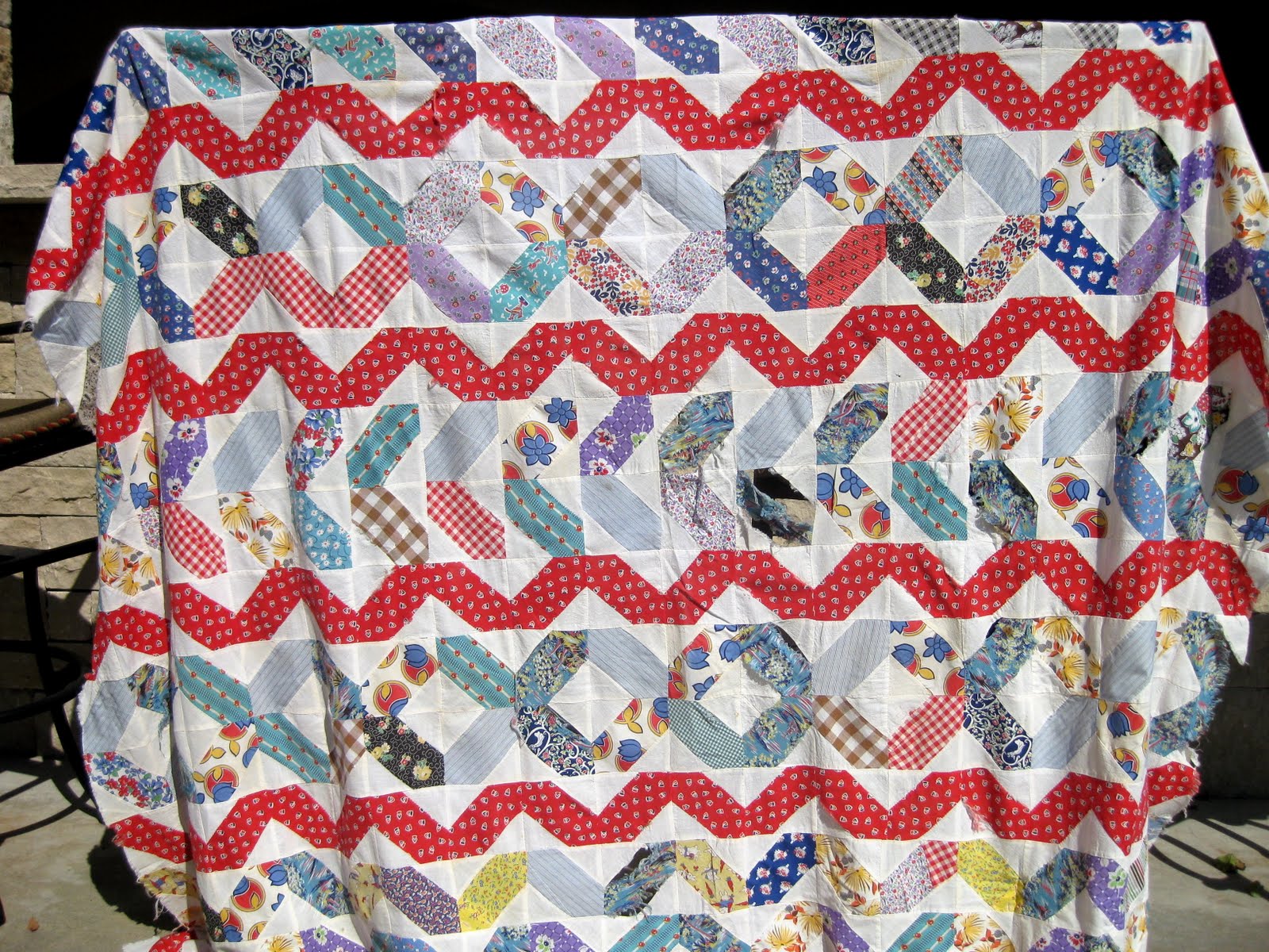 piecefullife vintage quilt tops