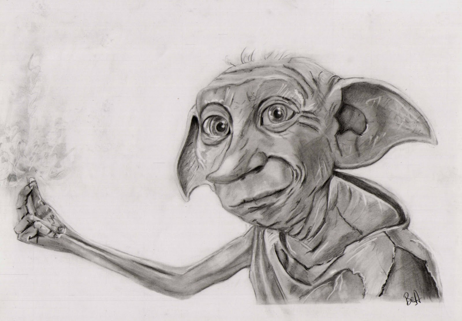 Le blog de Béa  mes dessins, photos, peintures... Dobby (dans Harry