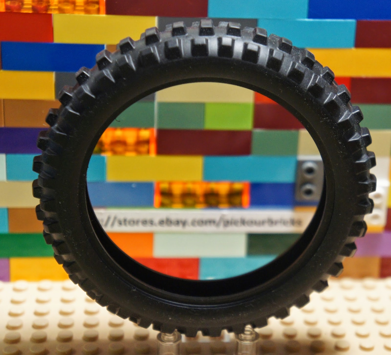 LEGO 11957 Black Motorcycle Rubber Tyre Ø 100,6 for Trucks Vehicles