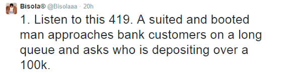1 Read how someone scammed people of their cash right inside a bank