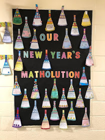 "Our New Year's Matholution" in Ms. Quintanilla's math classroom