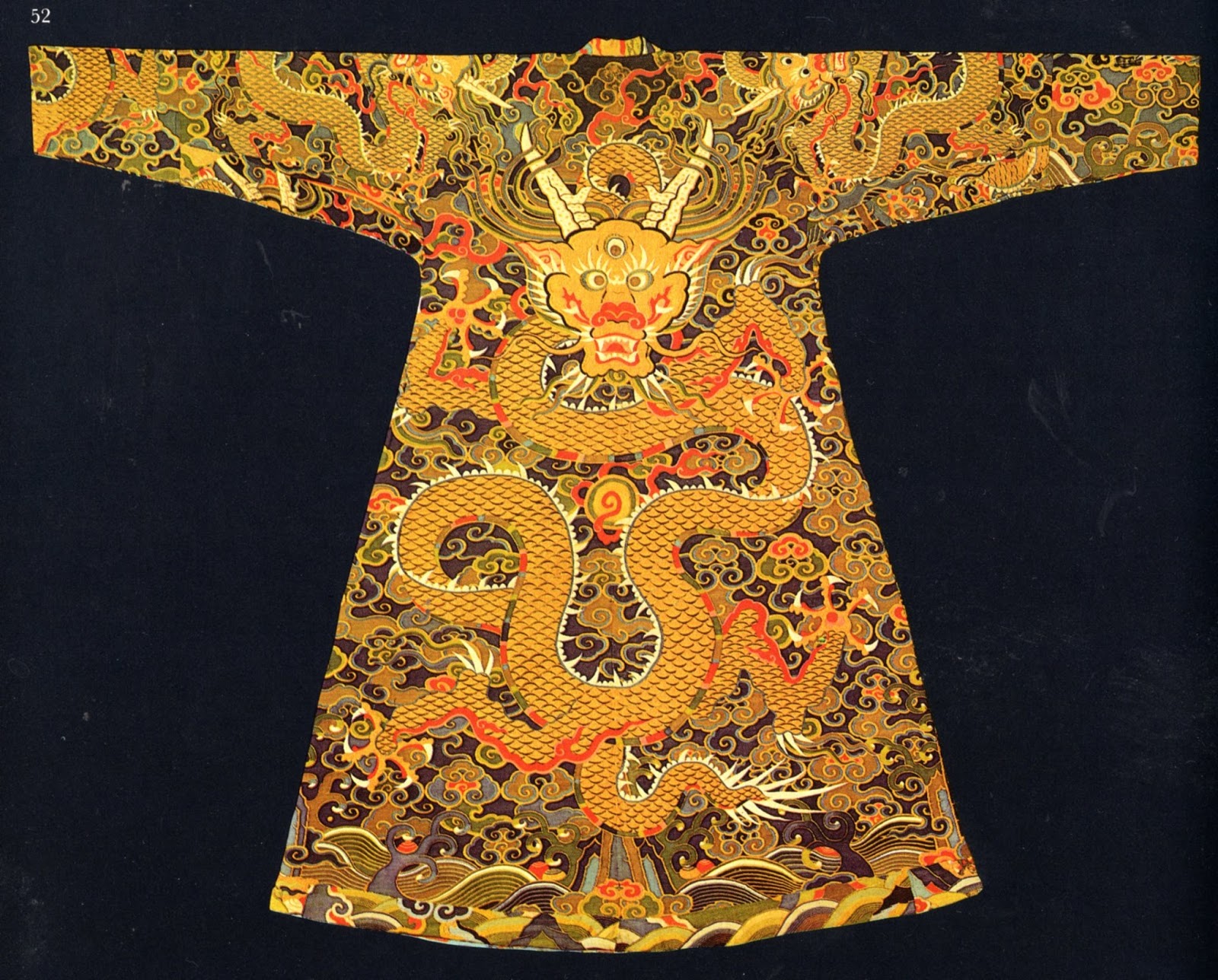 Details about    Chinese Qing Dynasty court collection emperor clothes Embroidery dragon 龙袍 