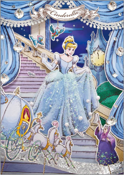  Disney Princess Cinderella Paper Theater 3D Lenticular Card