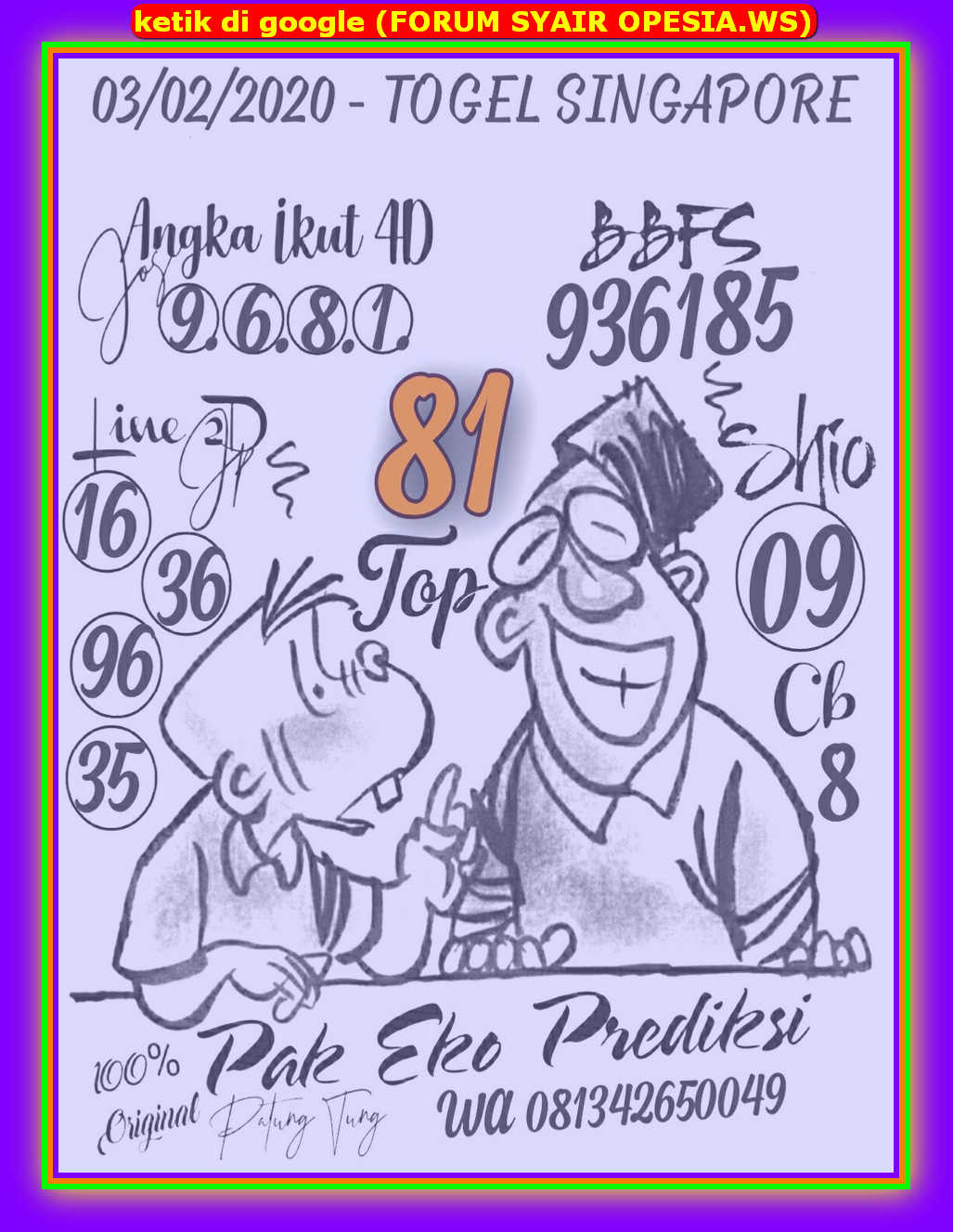 Pak Eko Prediksi Hongkong