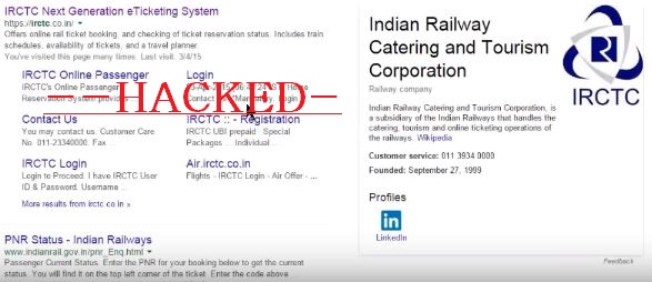 That's It! IRCTC is hacked