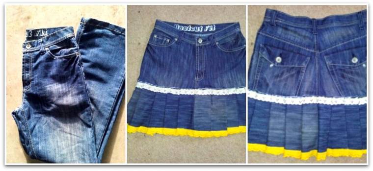 Old Jeans New Skirt: Creative Mondays Blog Hop
